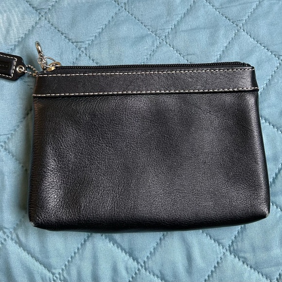 Coach Black Leather Wristlet - Picture 2 of 7